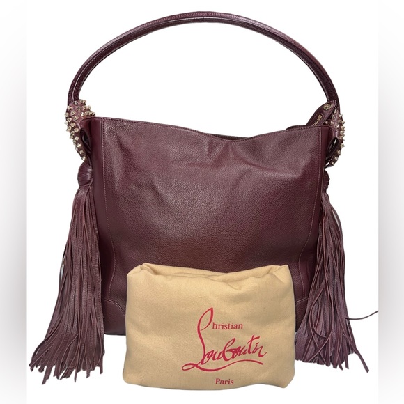 Christian Louboutin Handbags - EUC Christian Louboutin Eloise Hobo Shoulder, Maroon Color